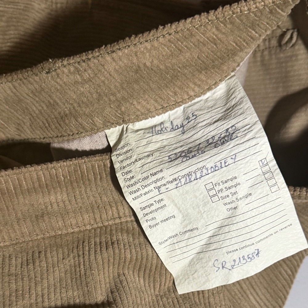 American Eagle Mens Flex Carpenter Pants Size 32X32 Olive Color Corduroy Feel - Picture 4 of 9